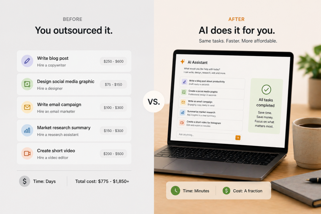 AI tools that replace outsourced tasks