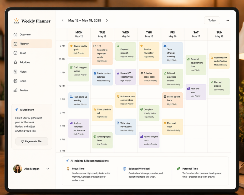 how to use AI to organise your week