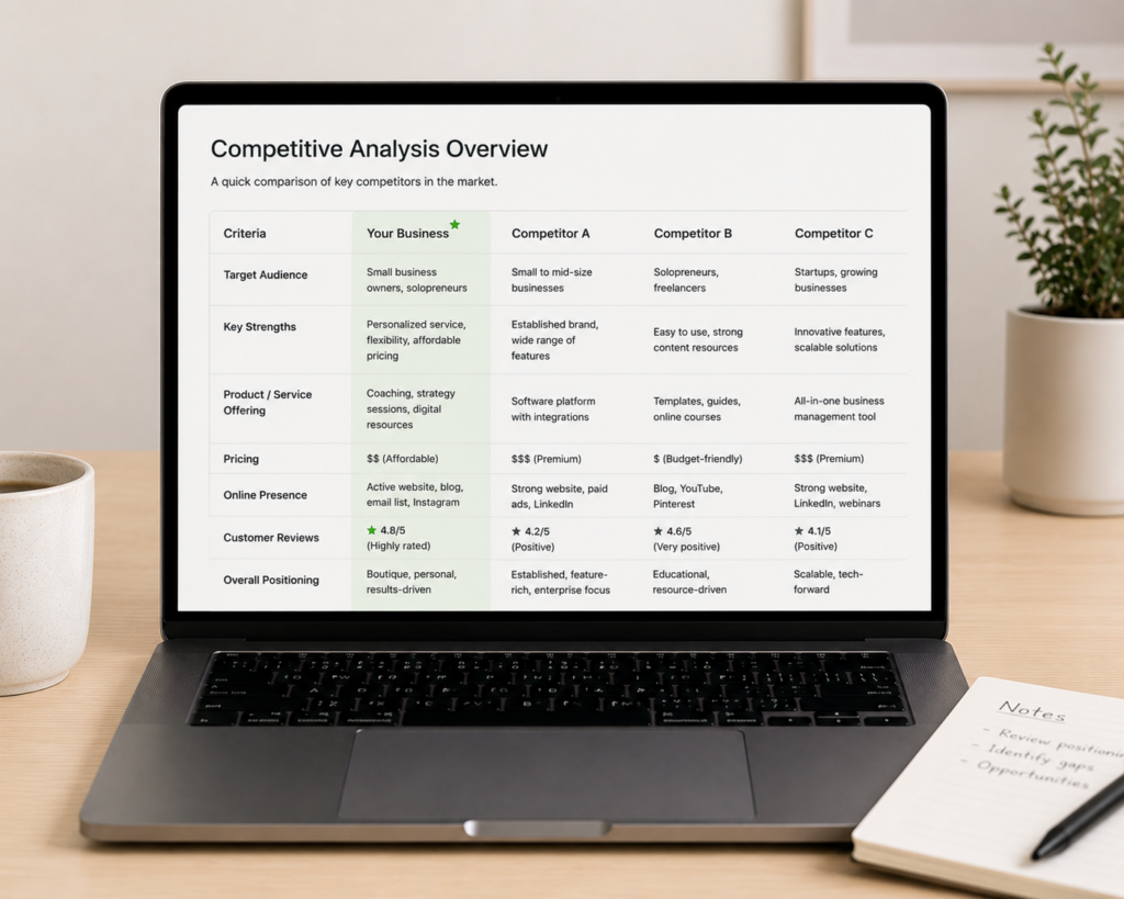 how to use AI to research competitors
