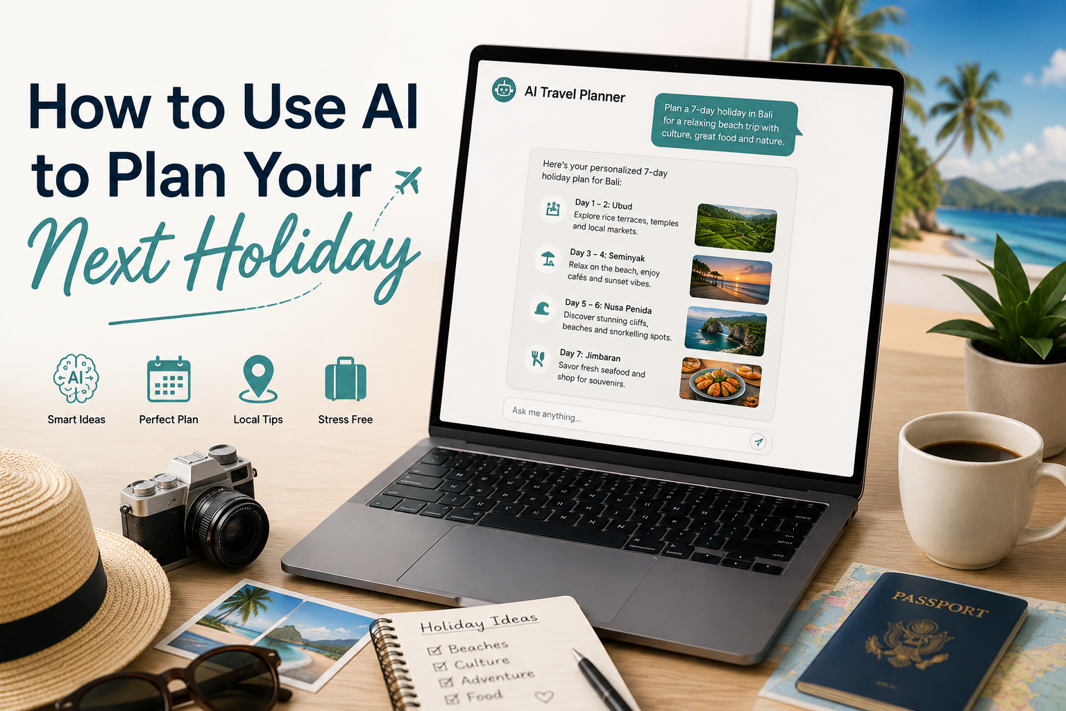 how to use AI to plan a holiday